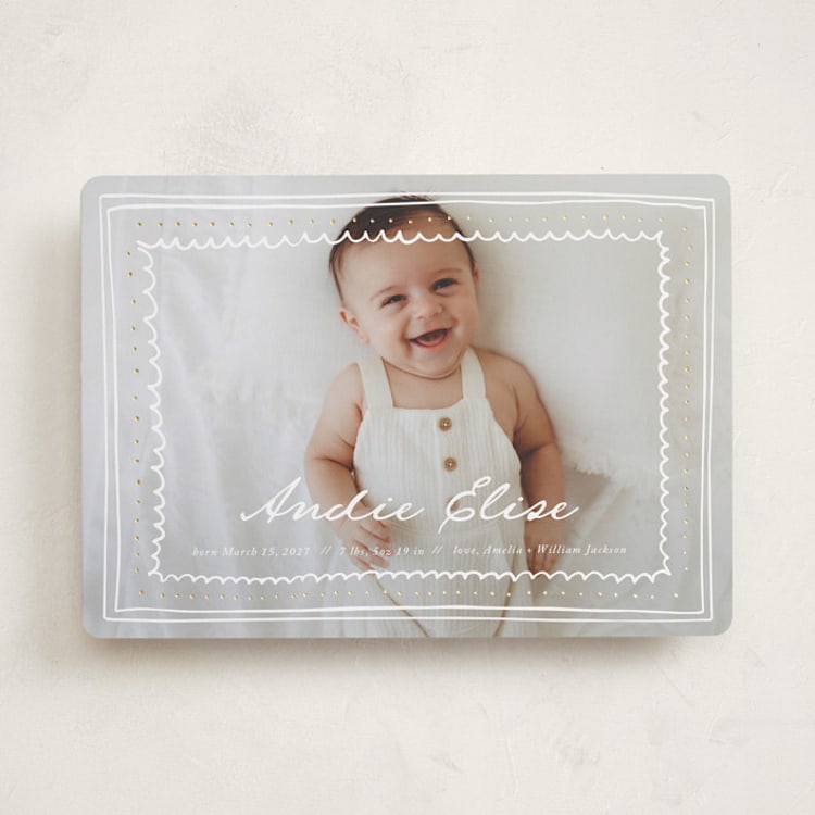 "Tiny Treasure" - Birth Announcements in Daisy by Stephanie Heinrich Godbout - Front