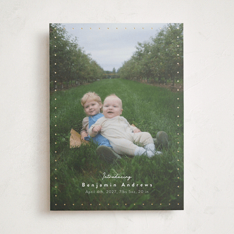 "Twinkle" - Birth Announcements in Oatmeal by Adelyn T. - Front