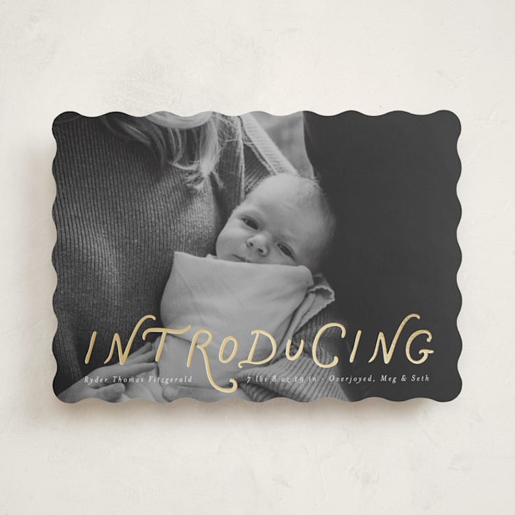 "Intro" - Birth Announcements in Newsprint by Heather Schertzer - Front