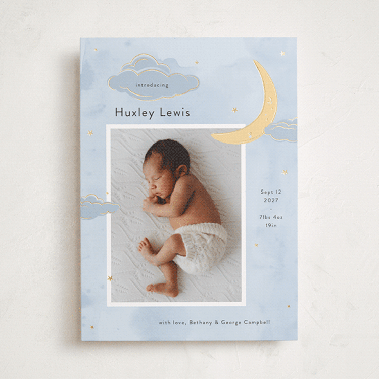 "Sweet Dreams" - Birth Announcements in Night by letterfix - Front