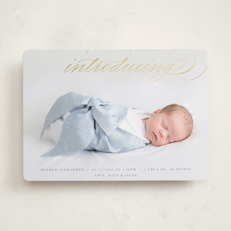 "Script intro" - Birth Announcements in Cloud by Selima Akhter - Front
