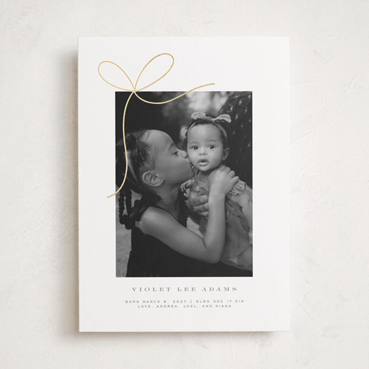"Little Bow" - Birth Announcements in Sugar by Yuliya Evseeva - Front