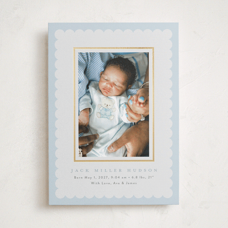 "Charmed" - Birth Announcements in Sky by Nicoletta Savod - Front