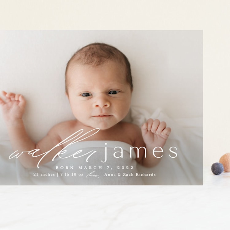 "Northside" - Birth Announcements in Snow by Amy Kross - Front