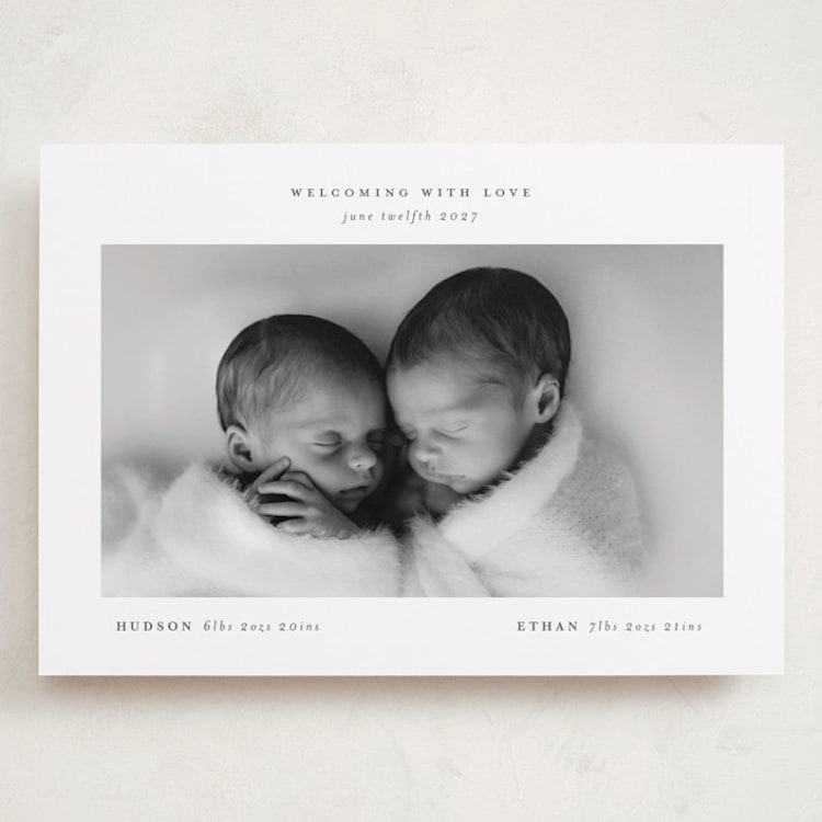 "twin" - Birth Announcements in Cloud by Lori Wemple - Front