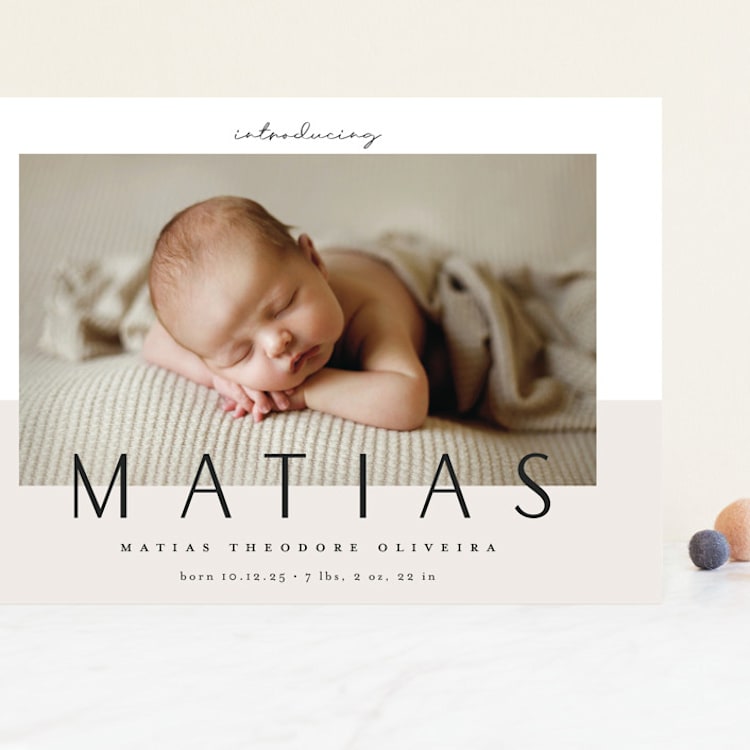 "Big News" - Birth Announcements in Ivory by Maria Hilas-Louie - Front