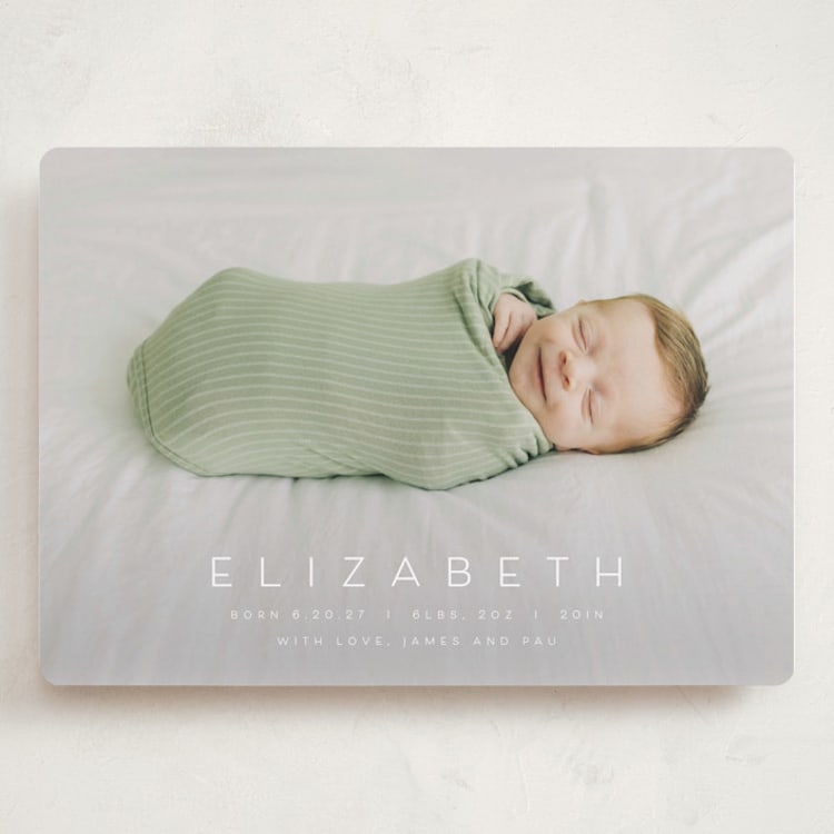 "Sweet Love" - Birth Announcements in Sugar by Juneau Designs - Front