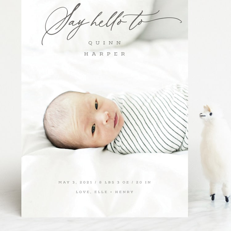 "Say Hello To" - Birth Announcements in Shadow by fatfatin - Front