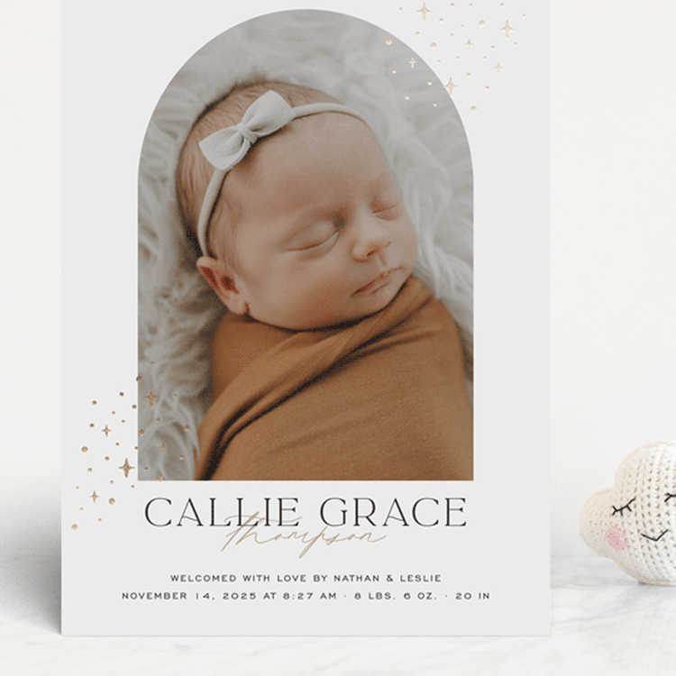 "Starlit Sky" - Birth Announcements in Cloud by Molly Wiggins - Front