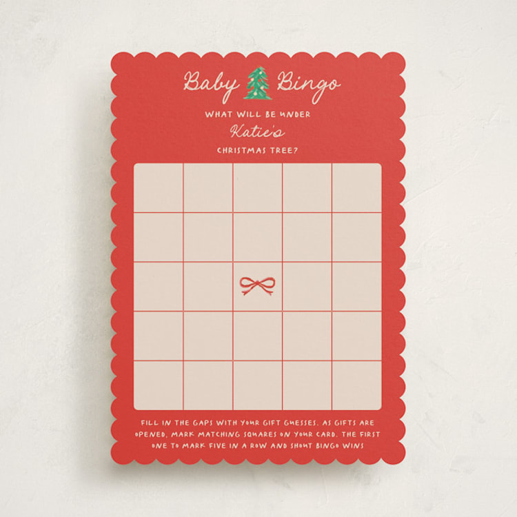 "Merry Little" - Baby Shower Game Cards in Santa by Claudia Orengo - Front