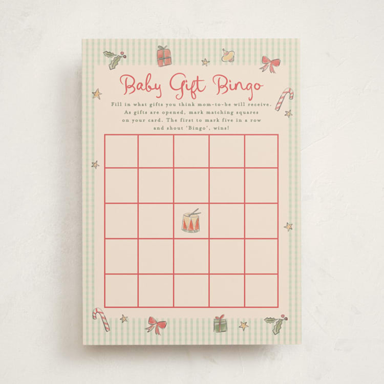 "Toys and Joy" - Baby Shower Game Cards in Peppermint by Creo Study - Front