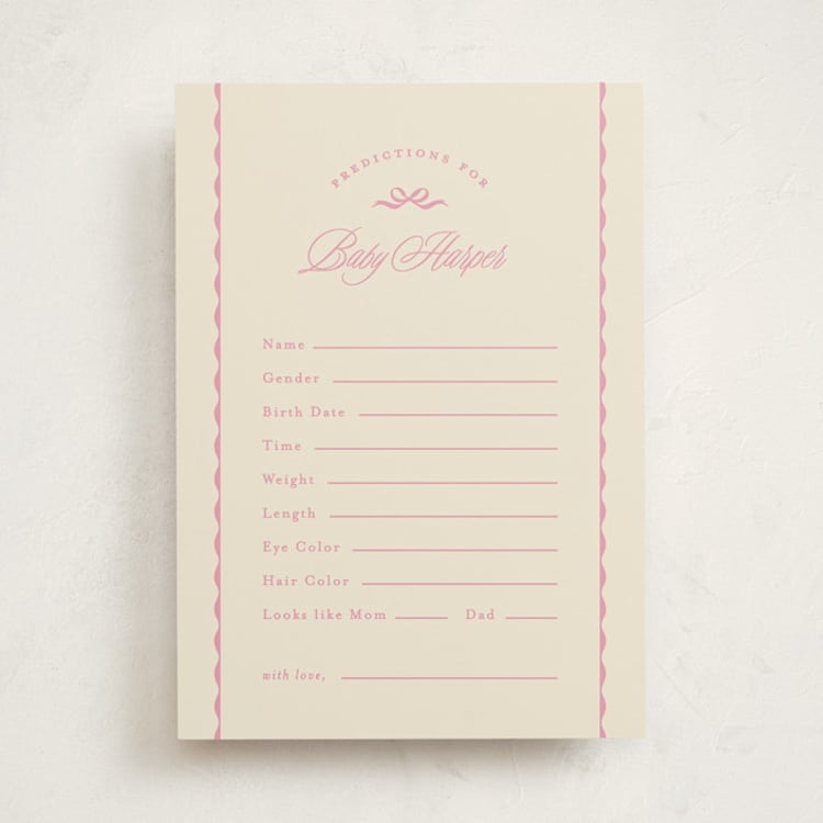 "la patisserie" - Baby Shower Game Cards in Taffy by Kristie Kern - Front