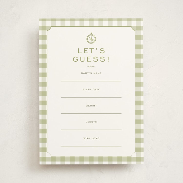 "Woodland Baby Shower" - Baby Shower Game Cards in Forest by Reilly Kavanaugh - Front