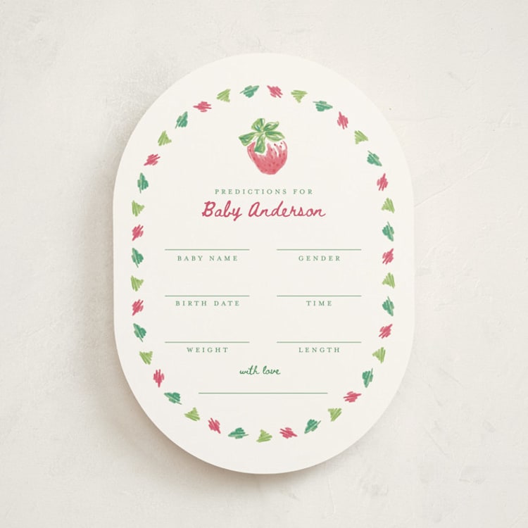 "Someone Berry Special" - Baby Shower Game Cards in Strawberry by Holton Art and Design - Front