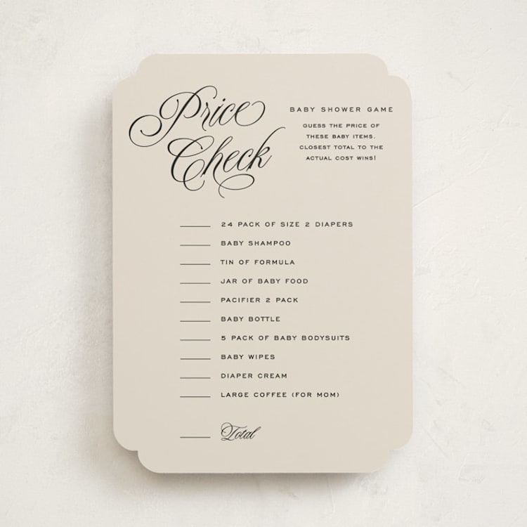 "Hello there" - Baby Shower Game Cards in Parchment by Lea Delaveris - Front