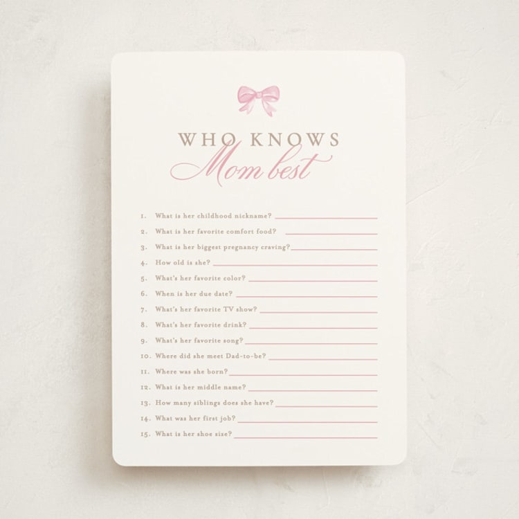 "un hochet" - Baby Shower Game Cards in Watermelon by Creo Study - Front