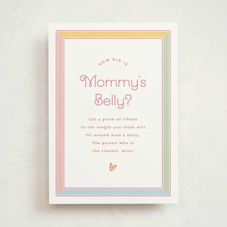 "Little Sweetheart" - Baby Shower Game Cards in Candy by letterfix - Front