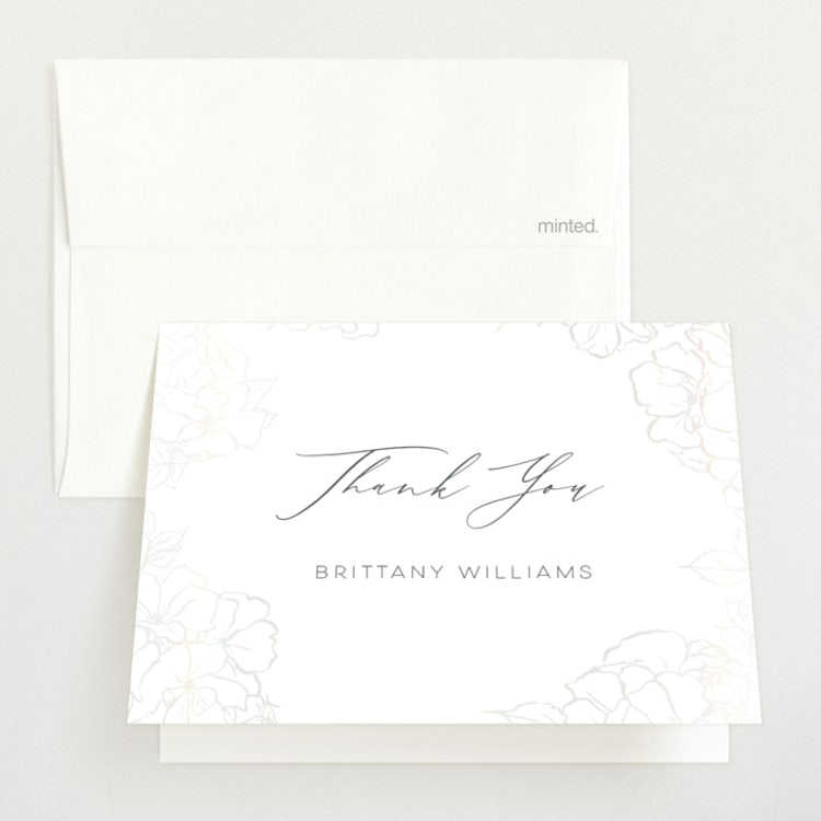 "Enchant" - Baby Shower Thank You Cards in Lead by Nicoletta Savod - Front