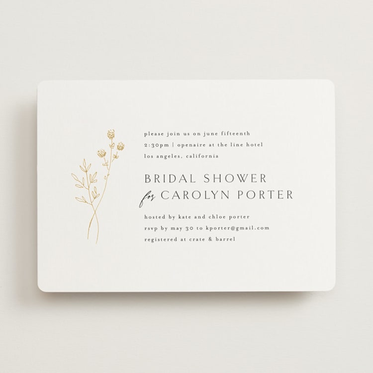 "Rustic Elegance" - Bridal Shower Invitations in Silk by Kelly Schmidt - Front