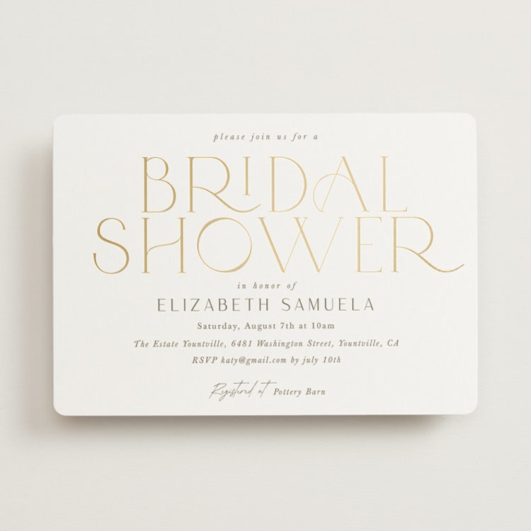 "Modern Take" - Bridal Shower Invitations in Snow by Yaling Hou Suzuki - Front