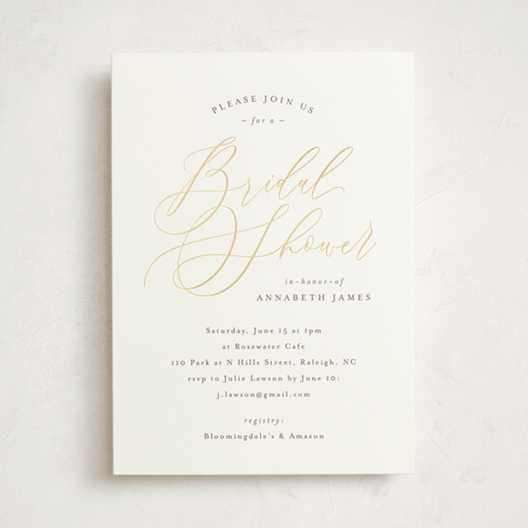 "POSH" - Bridal Shower Invitations in Waterlily by Melanie Kosuge - Front