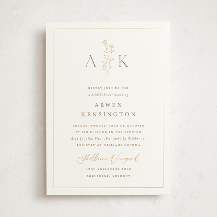 "Kouignette" - Bridal Shower Invitations in Chiffon by chocomocacino - Front