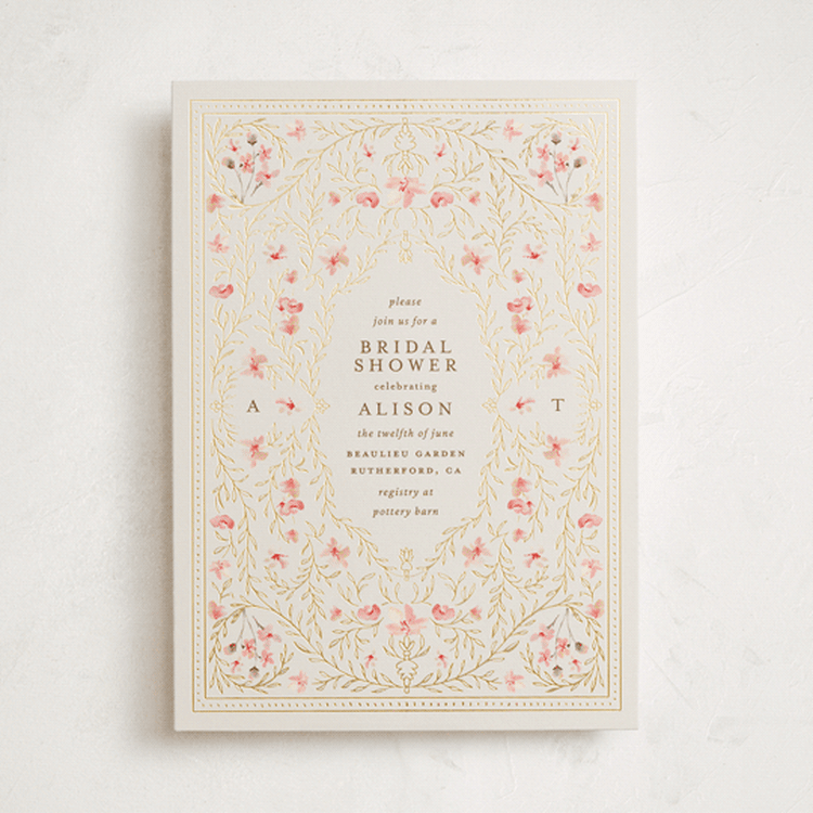 "Victorian" - Bridal Shower Invitations in Versailles by Claudia Orengo - Front