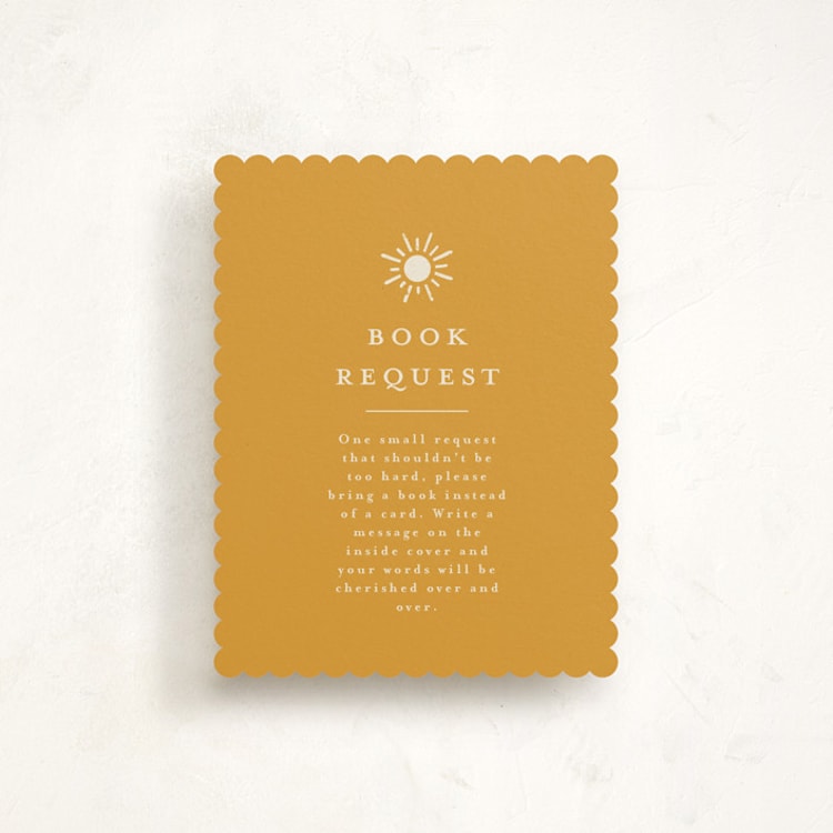"Sun Toss" - Baby Shower Insert Cards in Golden Sun by Meggy Masters - Front