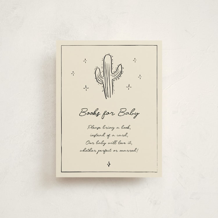 "El Ranchero" - Baby Shower Insert Cards in Rust by Ani Somi - Front