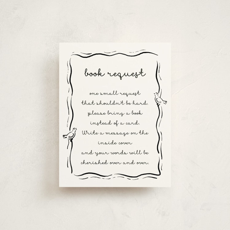 "Okarche" - Baby Shower Insert Cards in Cotton by Deynaaz Daraei - Front
