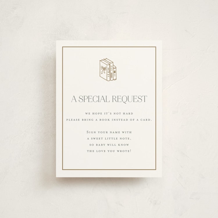 "The Little Heirloom" - Baby Shower Insert Cards in Rose by Lucrecia Caporale - Front