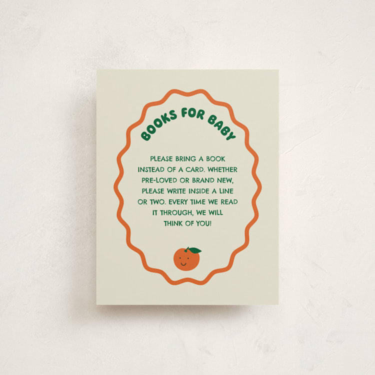 "little cutie sticker" - Baby Shower Insert Cards in Aqua by Studio Suku - Front