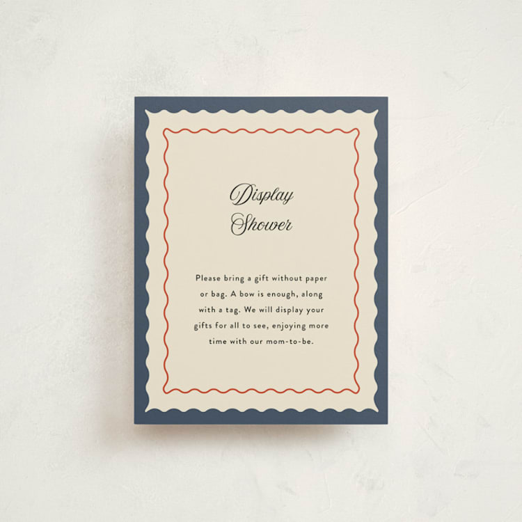 "Bijou" - Baby Shower Insert Cards in Lagoon by Nicoletta Savod - Front