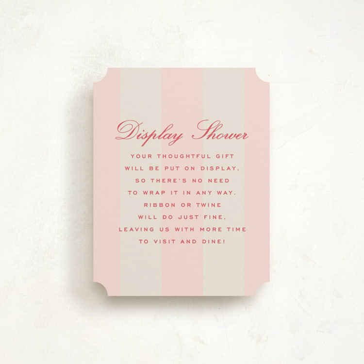 "Campania" - Baby Shower Insert Cards in Fragola by Megan Davis - Front