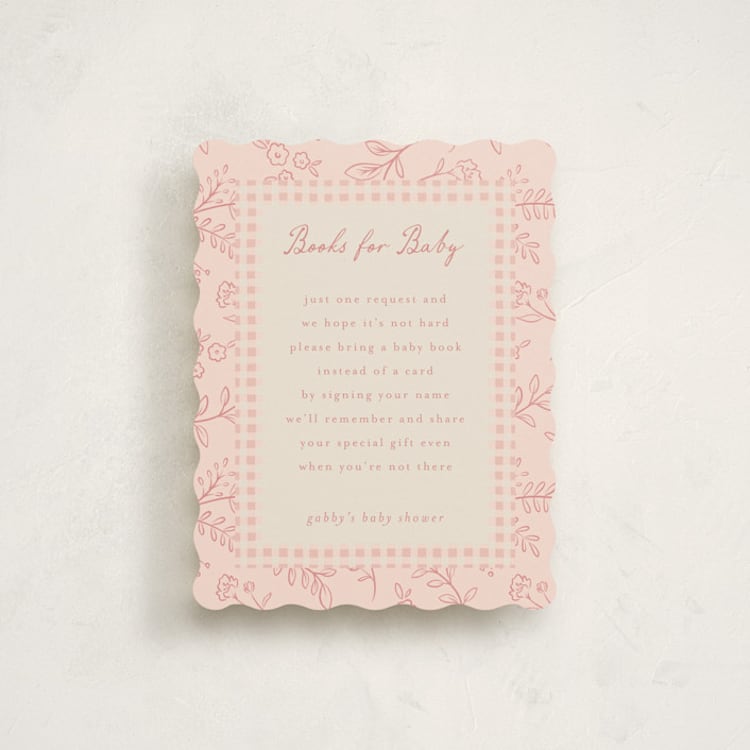 "Woodland" - Baby Shower Insert Cards in Rose by Erin German - Front
