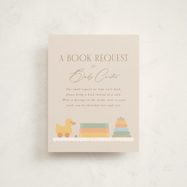 "Charming Nursery" - Baby Shower Insert Cards in Linen by Brandy Folse - Front
