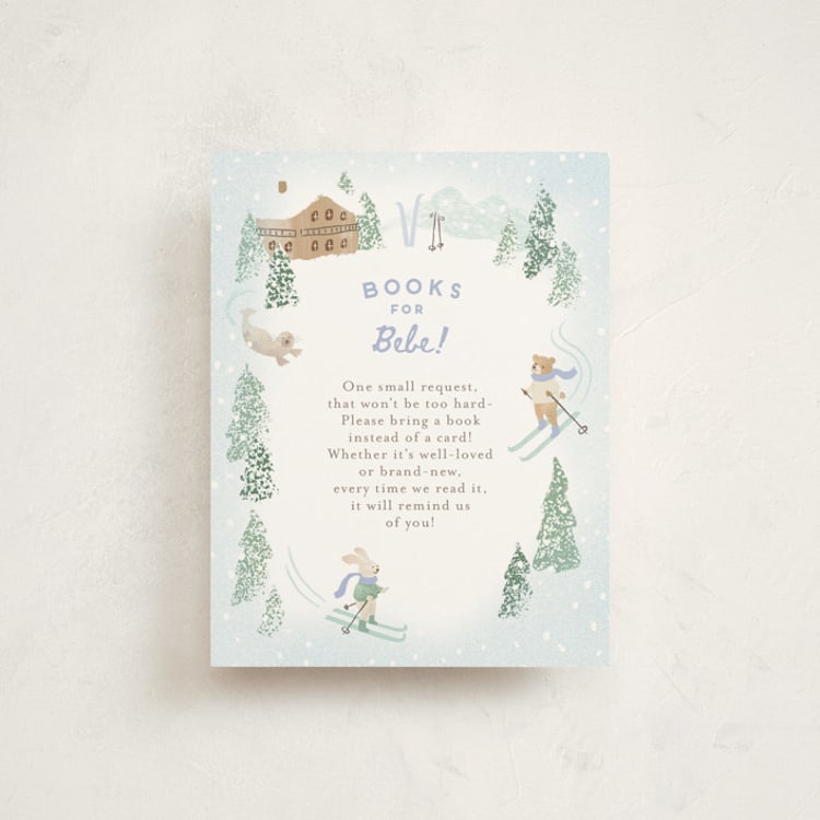 "Apres Bebe" - Baby Shower Insert Cards in Frost by Jennifer Wick - Front