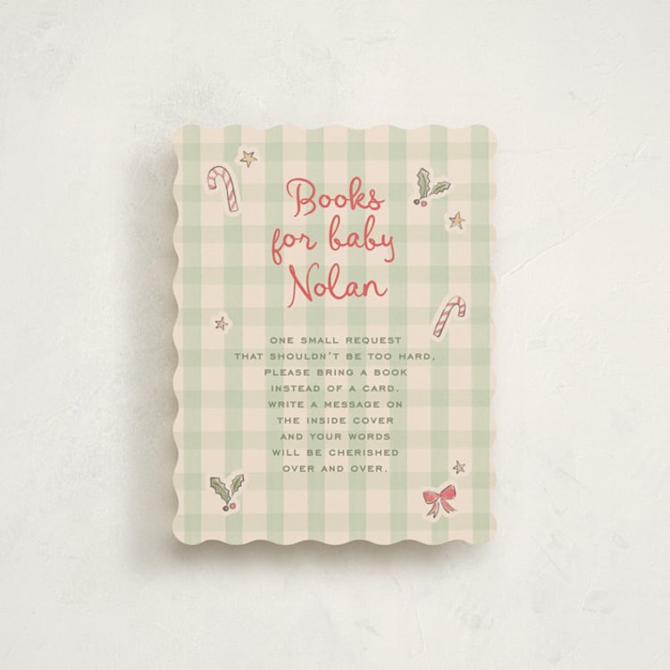 "Toys and Joy" - Baby Shower Insert Cards in Peppermint by Creo Study - Front