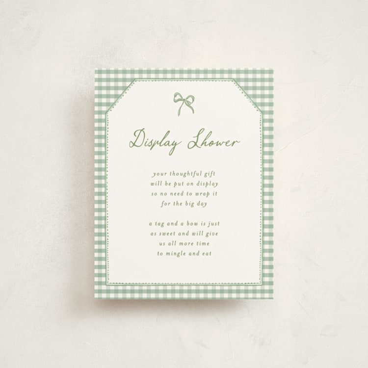 "Lily" - Baby Shower Insert Cards in Lilypad by Leah Bisch - Front