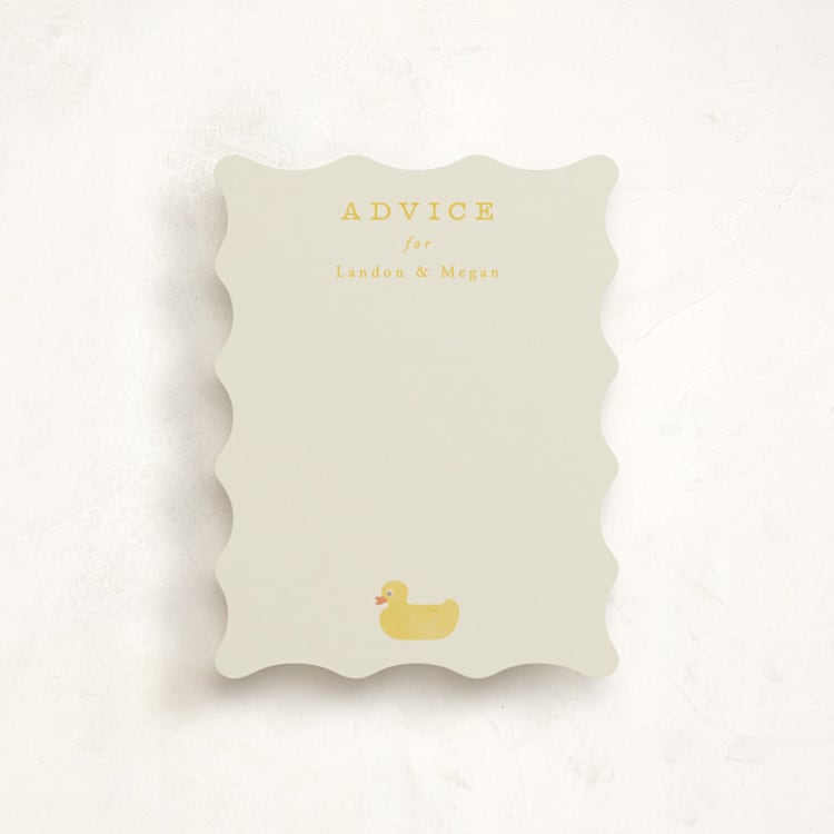 "Simple Duck" - Baby Shower Insert Cards in Banana by Brianne Larsen - Front