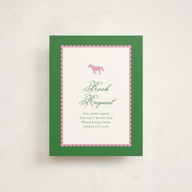 "Derby Party" - Baby Shower Insert Cards in Bubblegum by Ashlee Townsend - Front