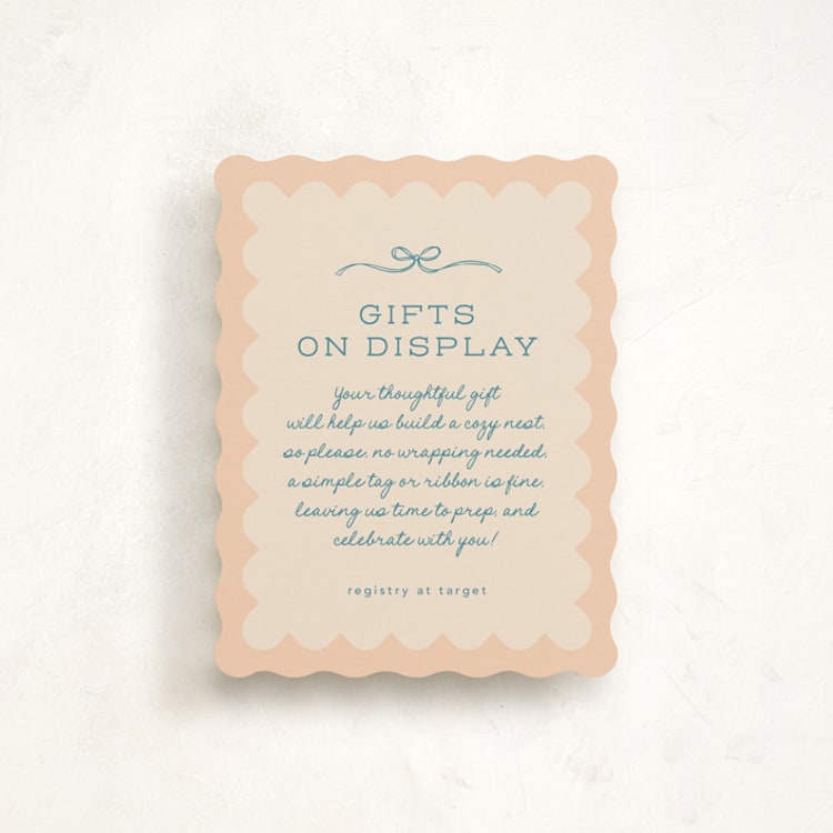 "Nesting Toolbox" - Baby Shower Insert Cards in Peachy by Leia Matt - Front