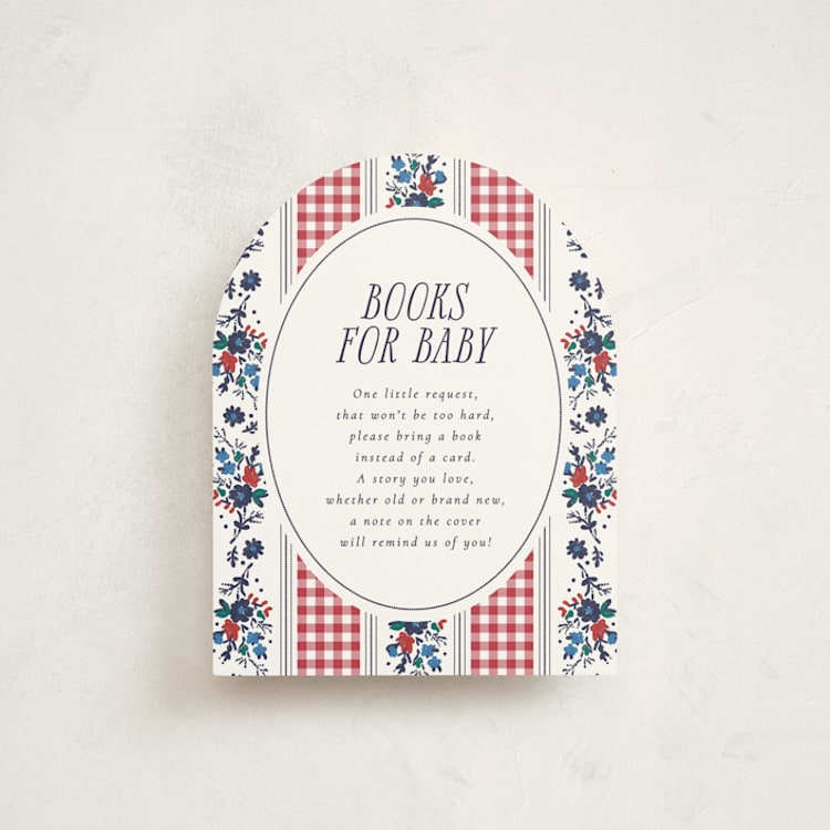 "Pattern Mix" - Baby Shower Insert Cards in Tomato by Emily Sabol Goss - Front