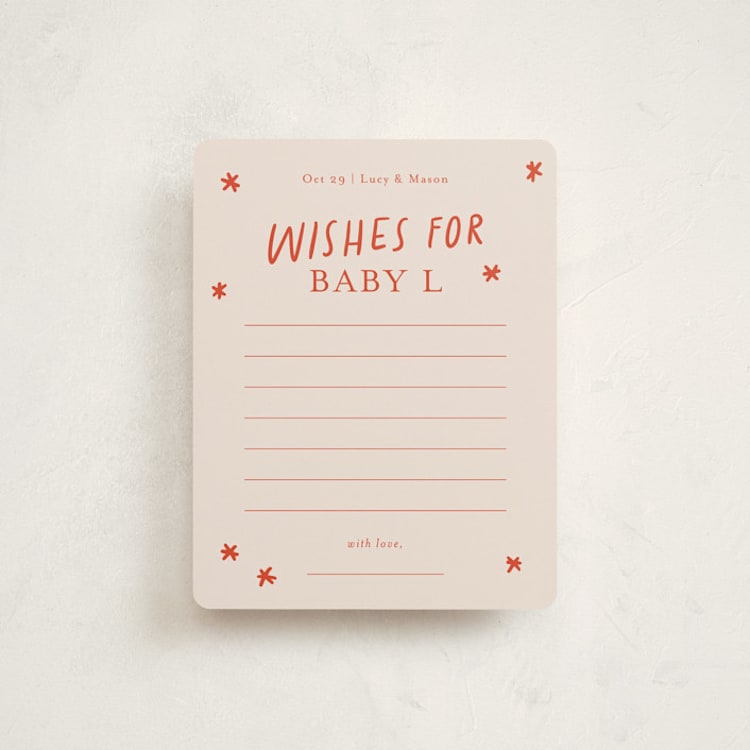 "Sprinkle Love And Joy" - Baby Shower Insert Cards in Sorbet by Abbigail Lim - Front
