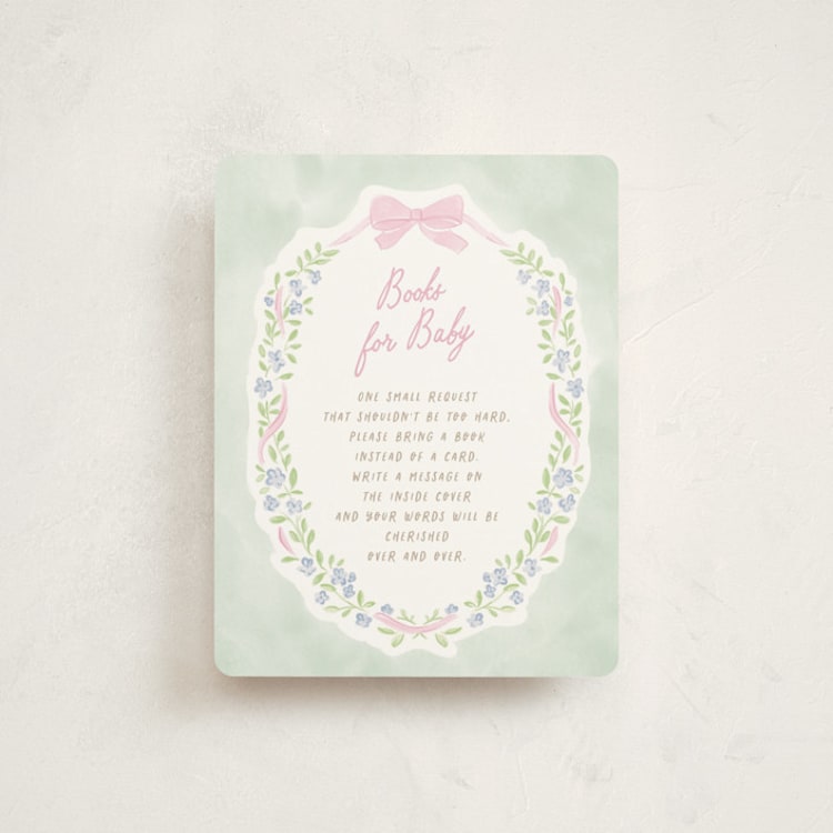"Little fleur" - Baby Shower Insert Cards in Cupcake by Creo Study - Front