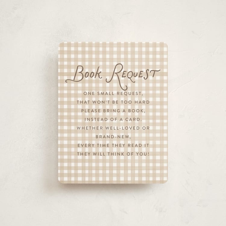 "Cutie Pie" - Baby Shower Insert Cards in Tan by Itsy Belle Studio - Front