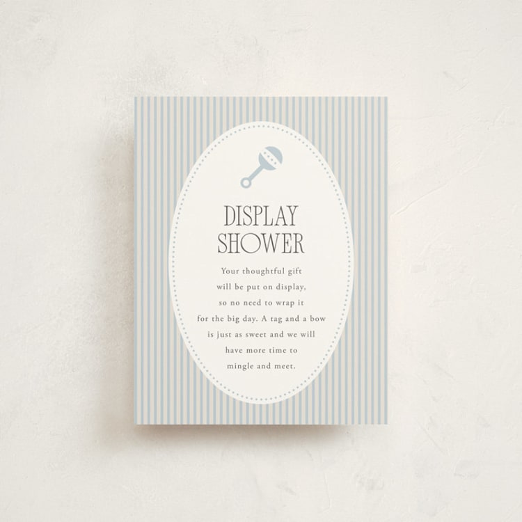 "boujee" - Baby Shower Insert Cards in Blueberry by Benita Crandall - Front