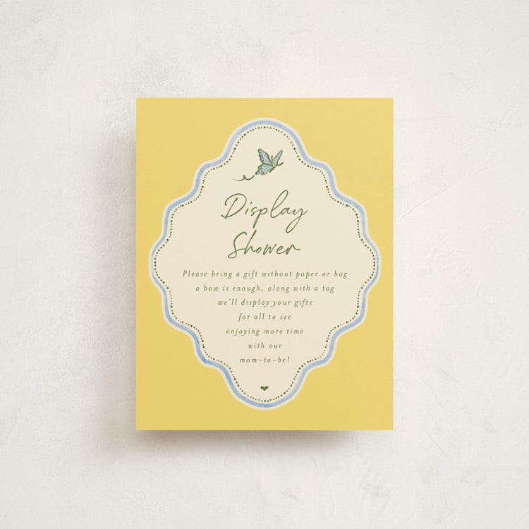 "whisper" - Baby Shower Insert Cards in Willow by Vera Lim - Front