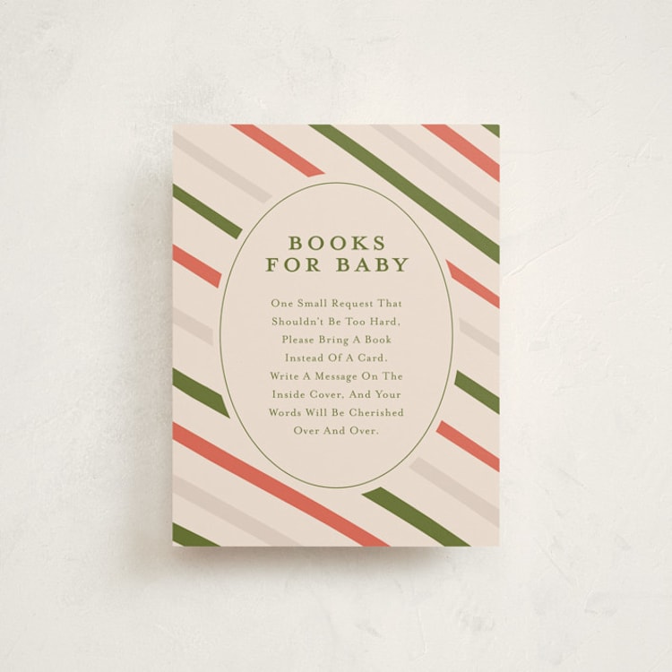 "Peppermint" - Baby Shower Insert Cards in Peppermint by Stephanie Heinrich Godbout - Front