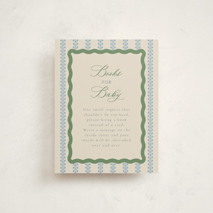 "wavy stripe" - Baby Shower Insert Cards in Forest by Jen Owens - Front